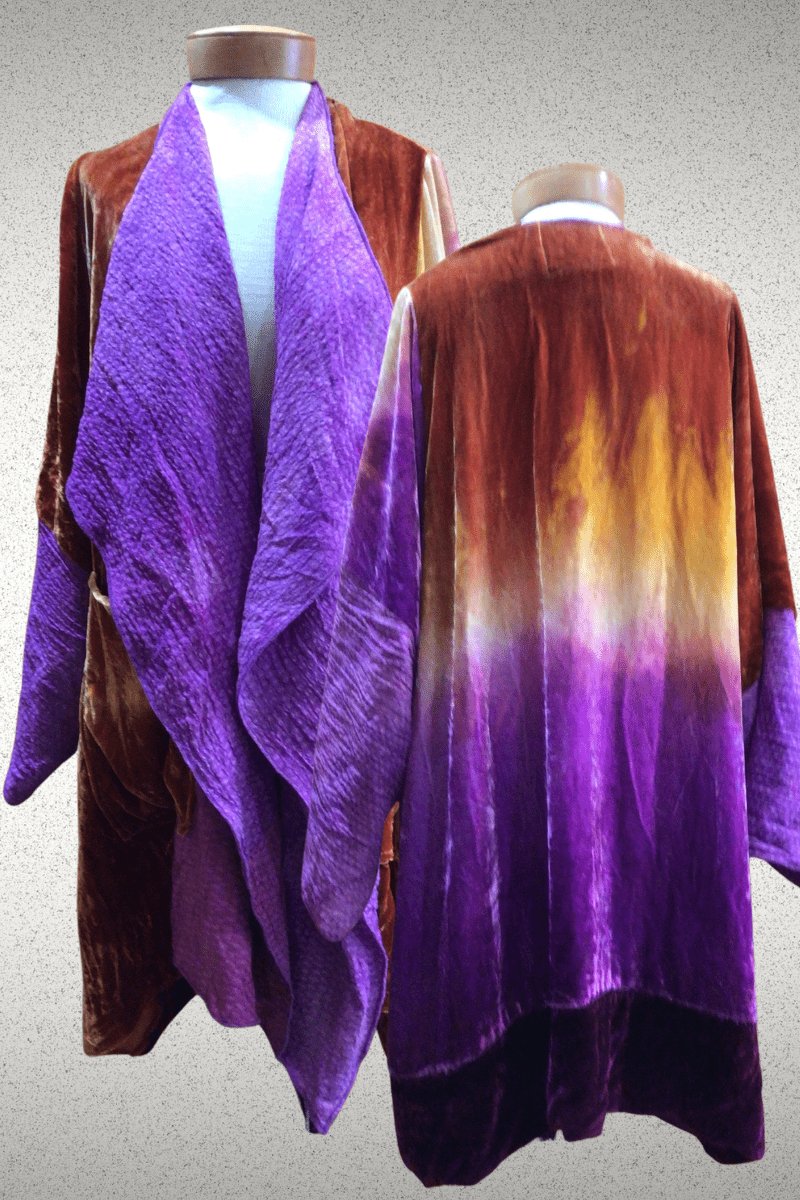 Velvet Kimono Jacket - Steel Pony