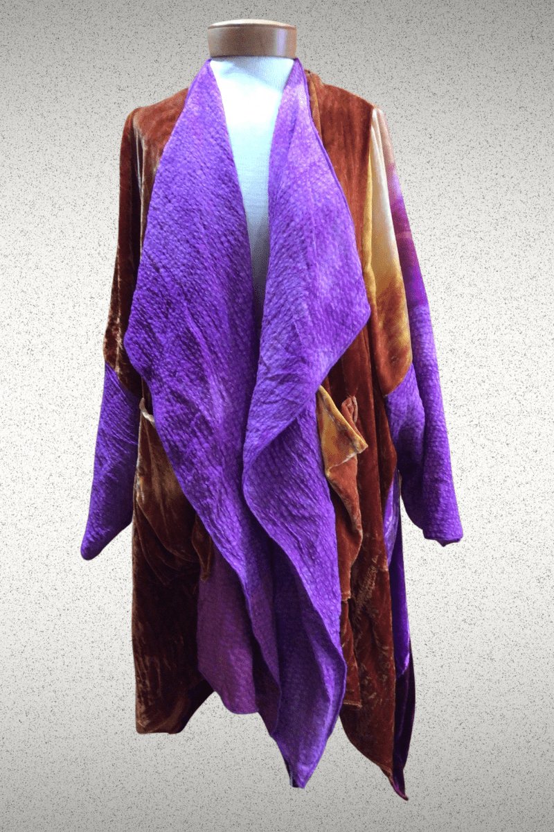 Velvet Kimono Jacket - Steel Pony
