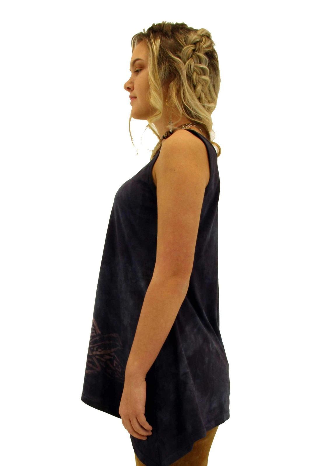 White Dara Cotton Tank Tunic on the rack - Steel Pony