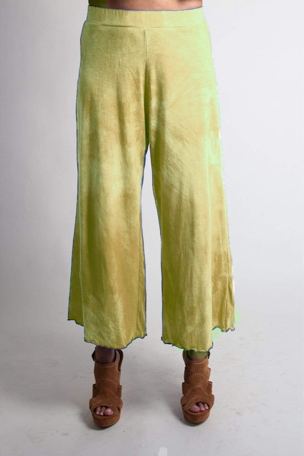 Peaches Palazzo cotton knit Crop Cotton Pants spring