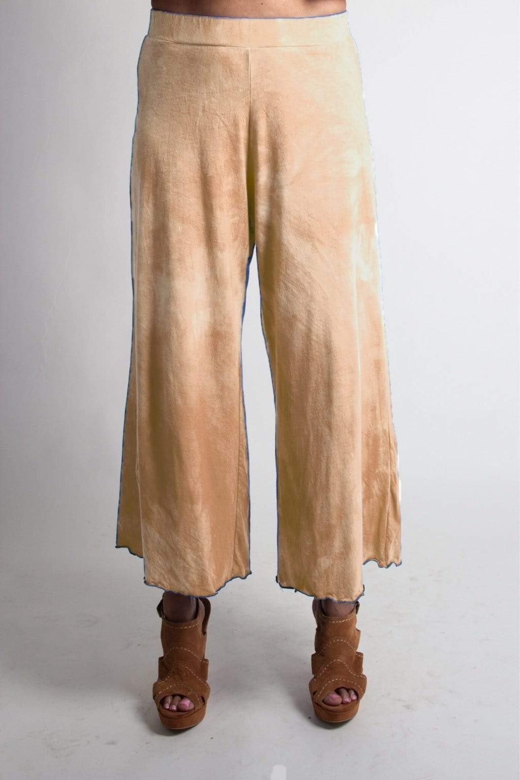 Peaches Palazzo cotton knit Crop Cotton Pants spring