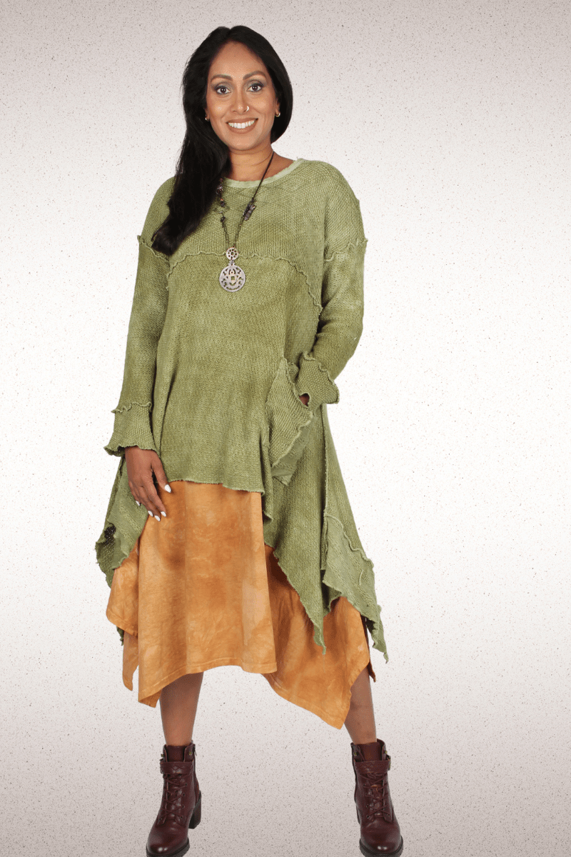 Riley Long Sleeve Cotton Tunic Sweater