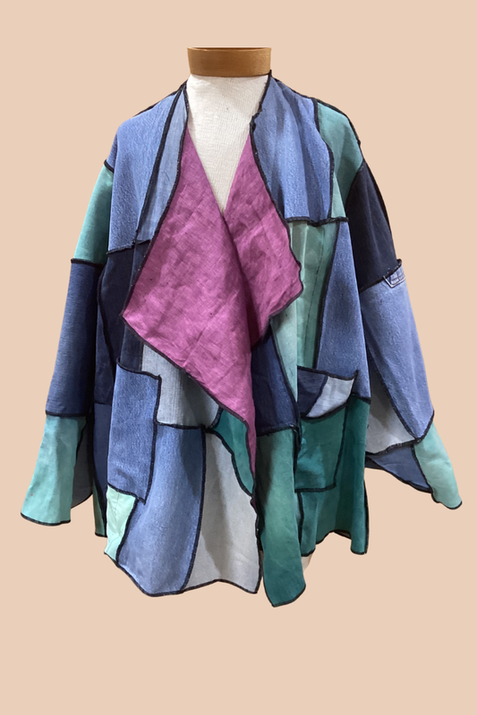Denim Patchwork Coat