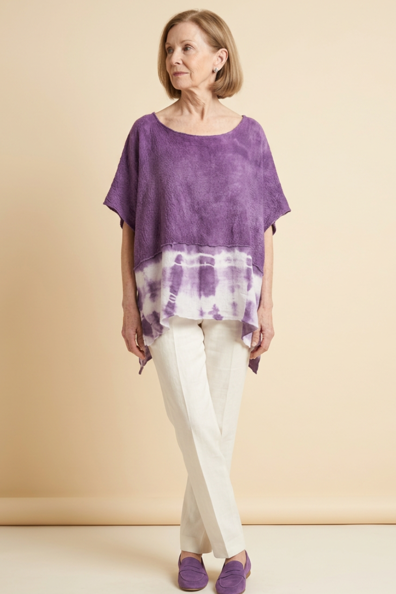 Odette Vest Shibori Dyed
