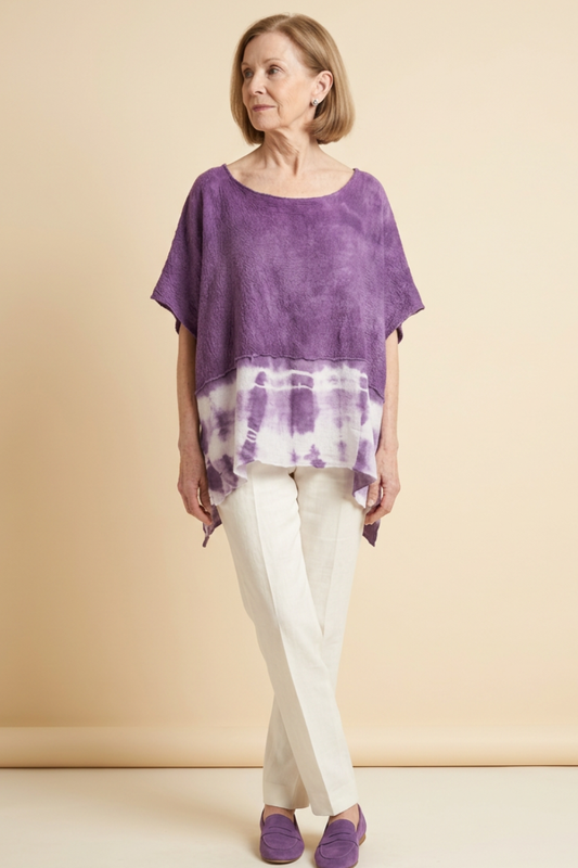 Odette Vest Shibori Dyed
