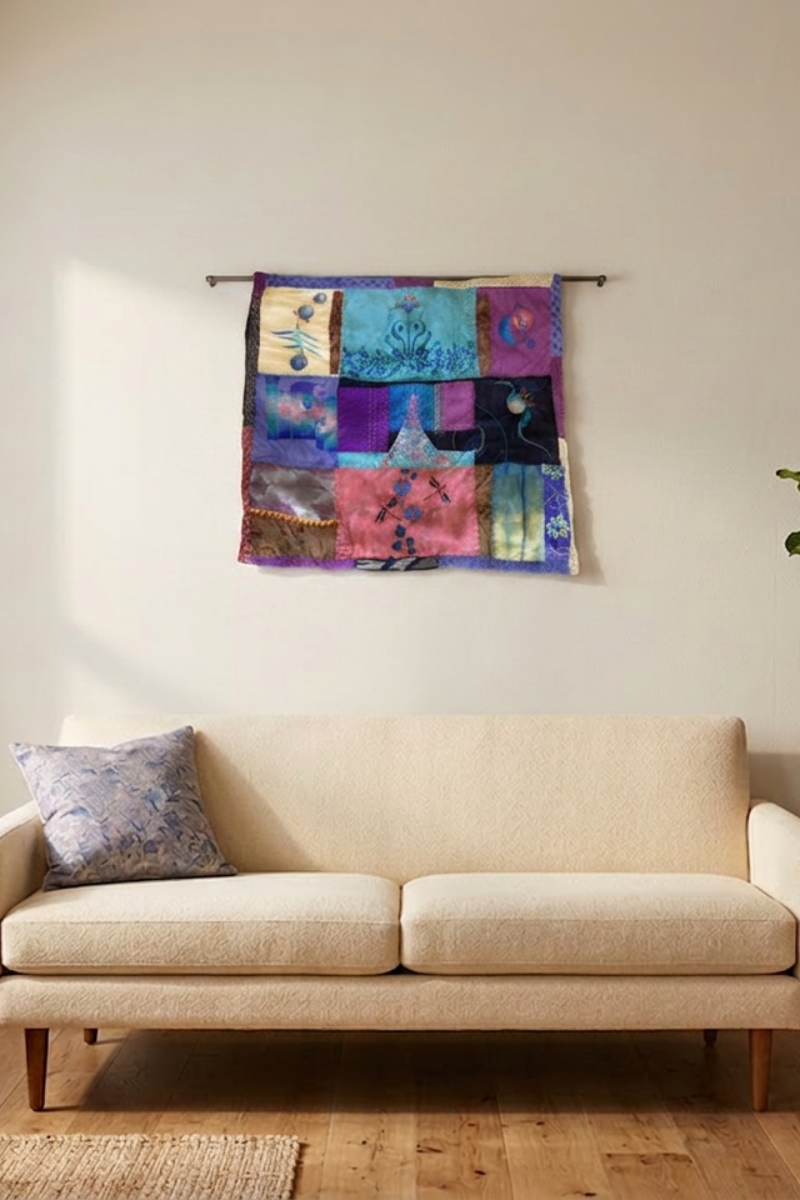 Hand-Dyed Art Quilt | One-of-a-Kind Textile Wall Art