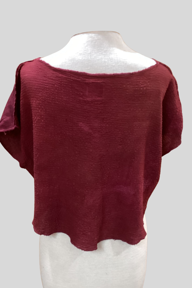 Cranberry textured Topper B