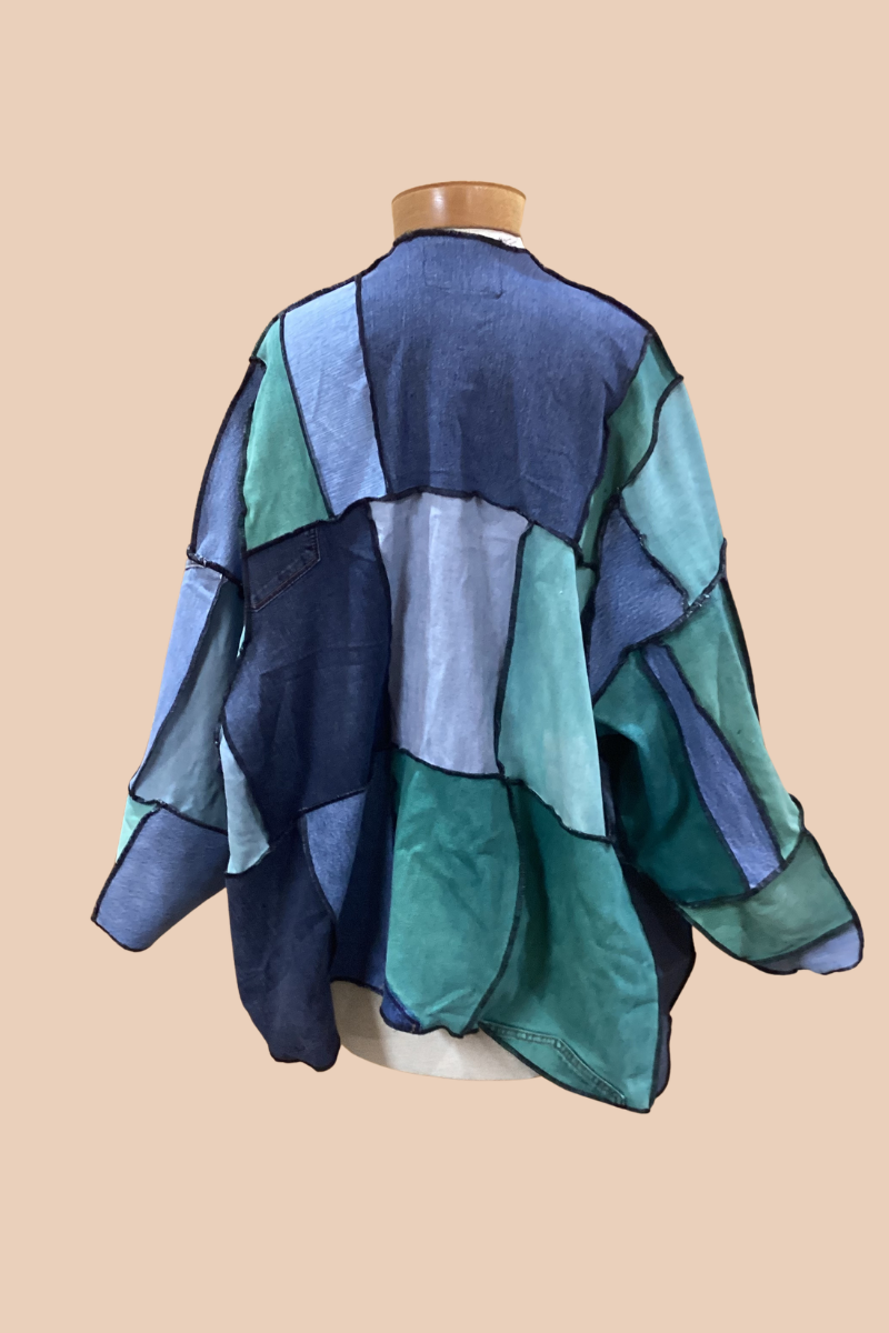 Denim Patchwork Coat