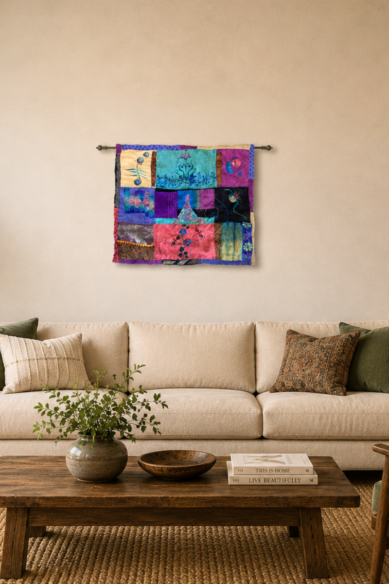 Hand-Dyed Art Quilt | One-of-a-Kind Textile Wall Art