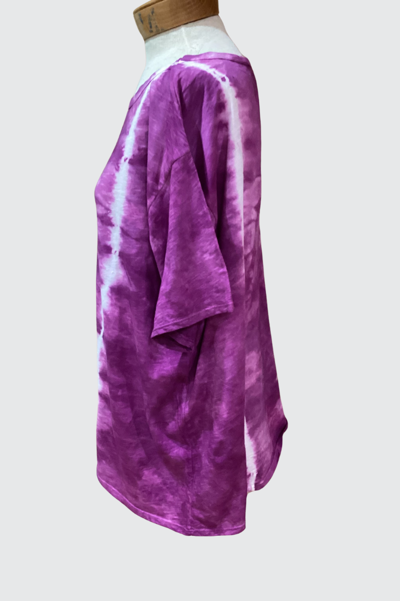 One of a Kind Vertical Stripe Shibori Tee