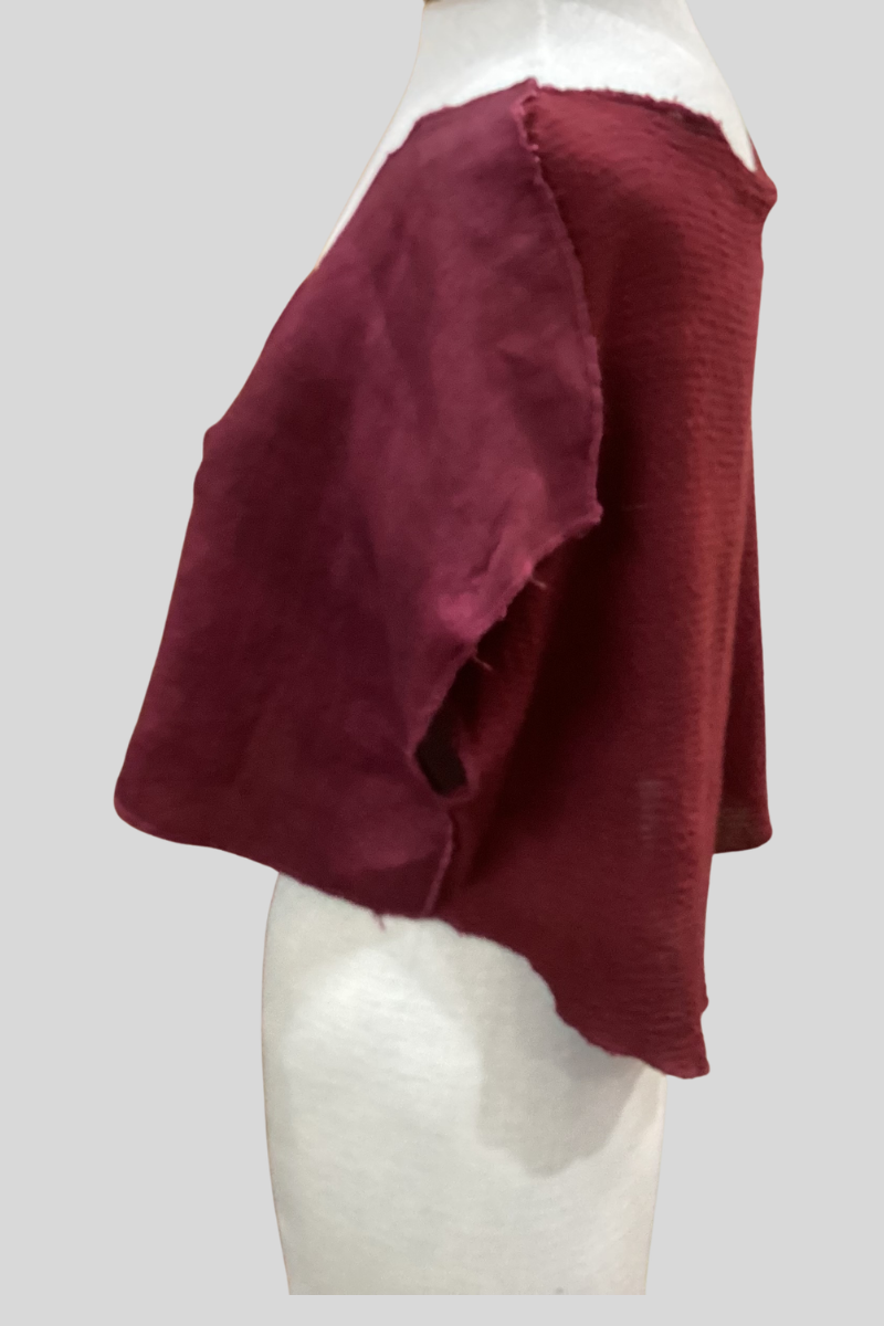 Cranberry textured Topper B