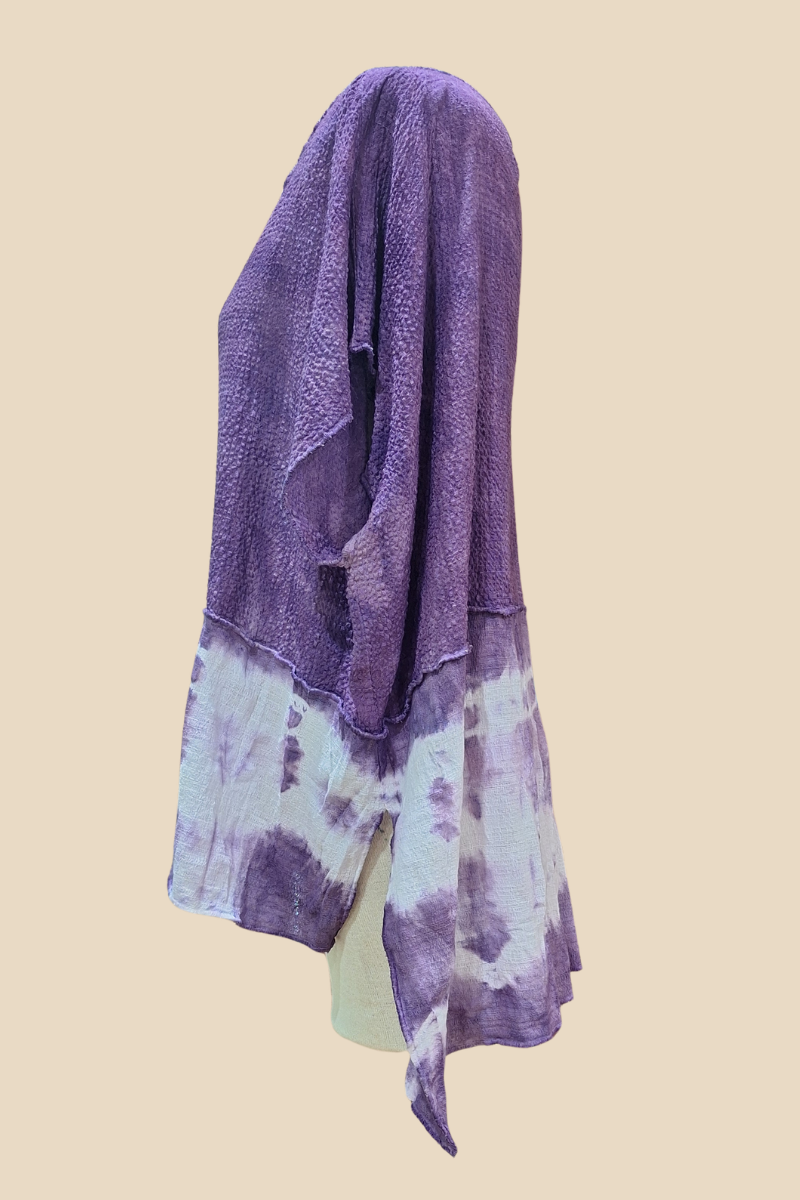 Odette Vest Shibori Dyed