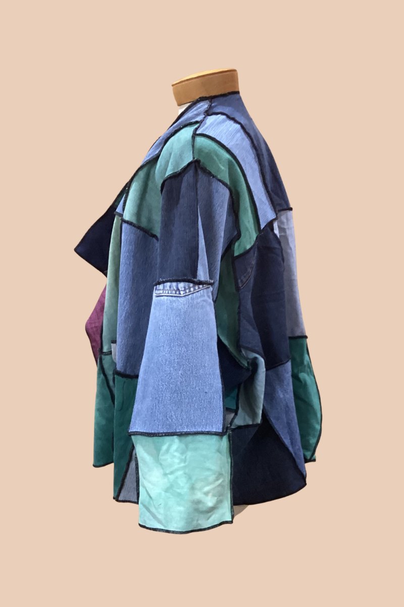 Denim Patchwork Coat