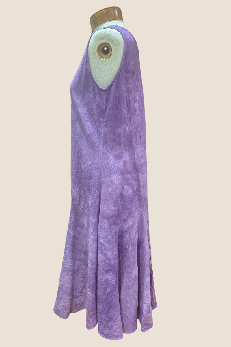Stella Cotton Gauze Dress in Violet