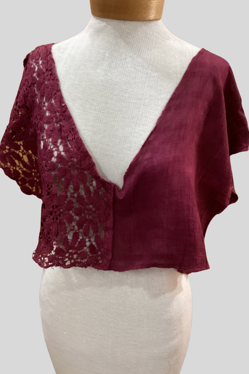 Cranberry Textured Topper A