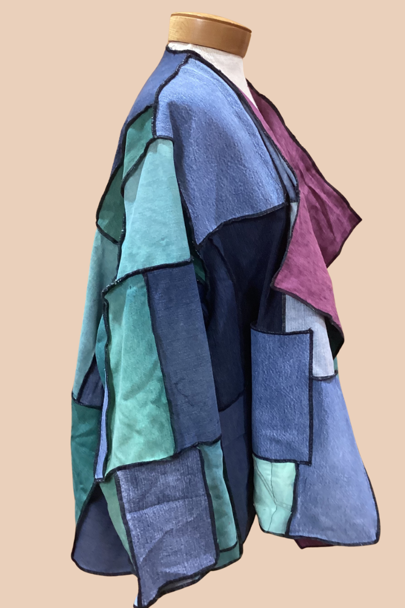Denim Patchwork Coat