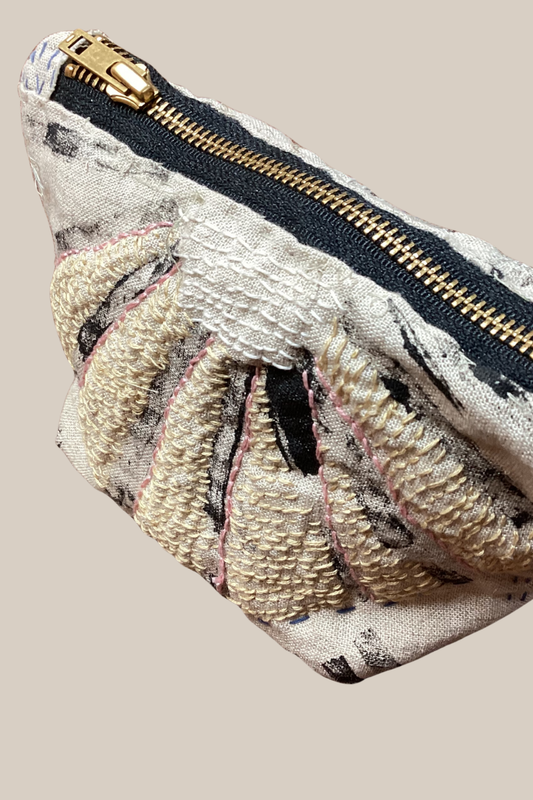 Hand-Painted Linen Stitch Pouch