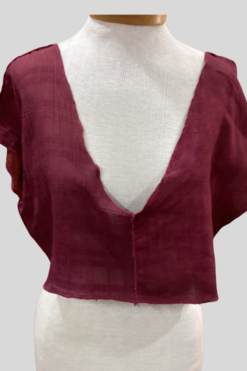 Cranberry textured Topper B