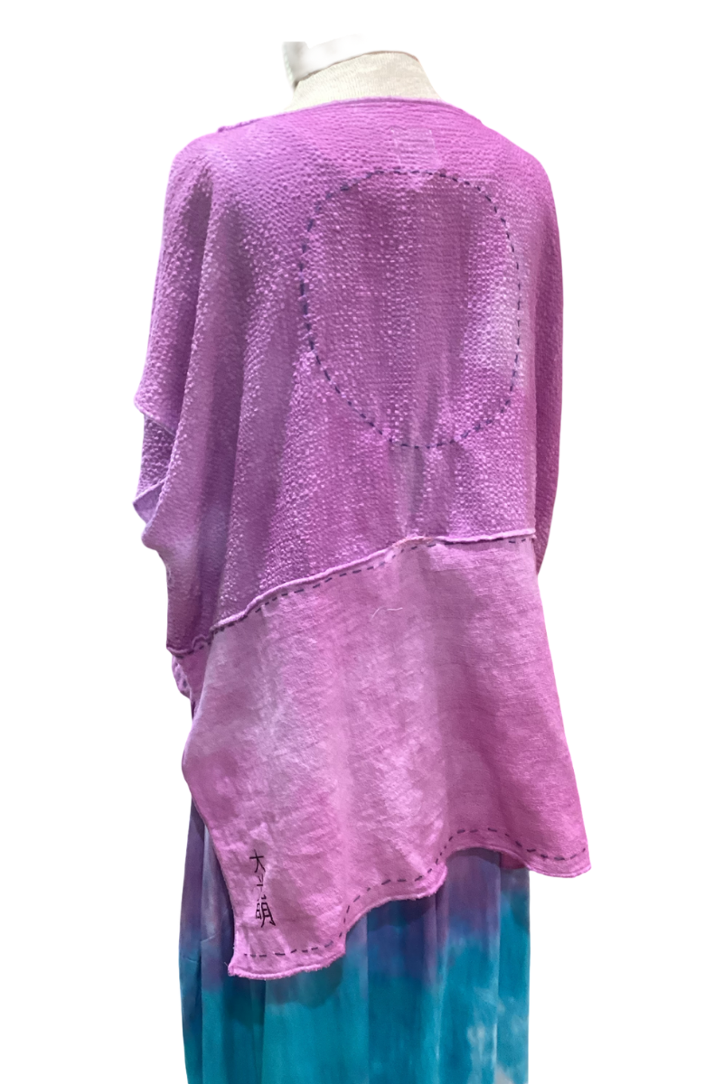 Embroidered Odette Cotton Mixed Texture Topper Vest One Size