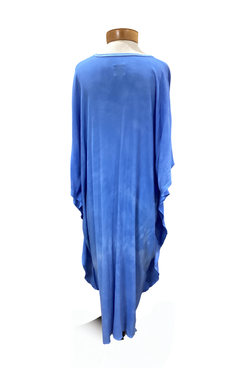 Hand-Painted Peach Skin Caftan — One of a Kind Artwear