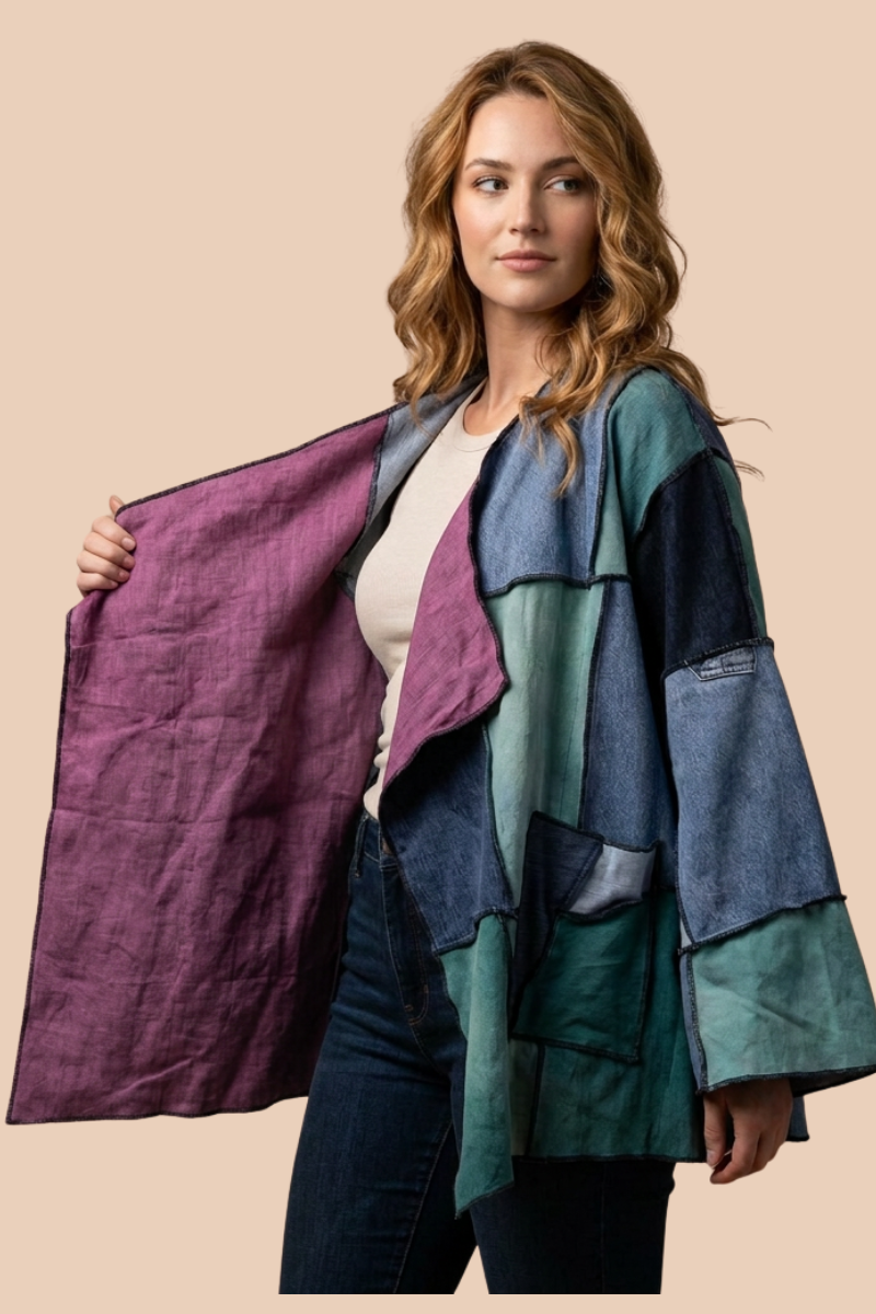Denim Patchwork Coat