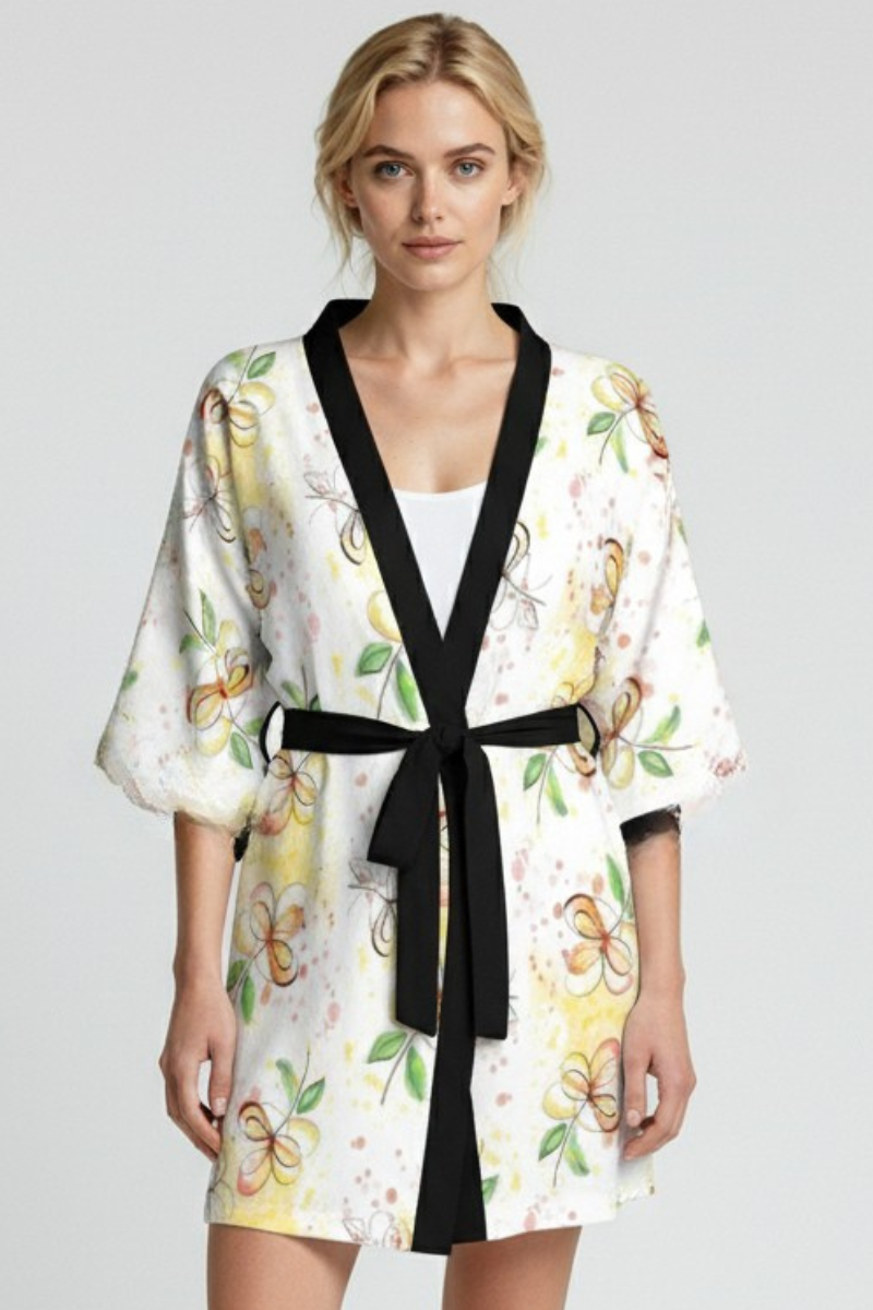 A New Day Silk Kimono Robe