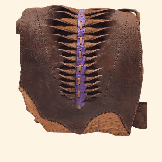 Buffalo Bag with purple detail - Steel Pony