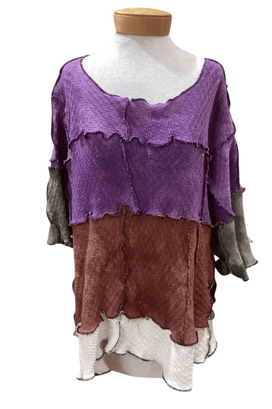 Color Blocked Sweater - Steel Pony