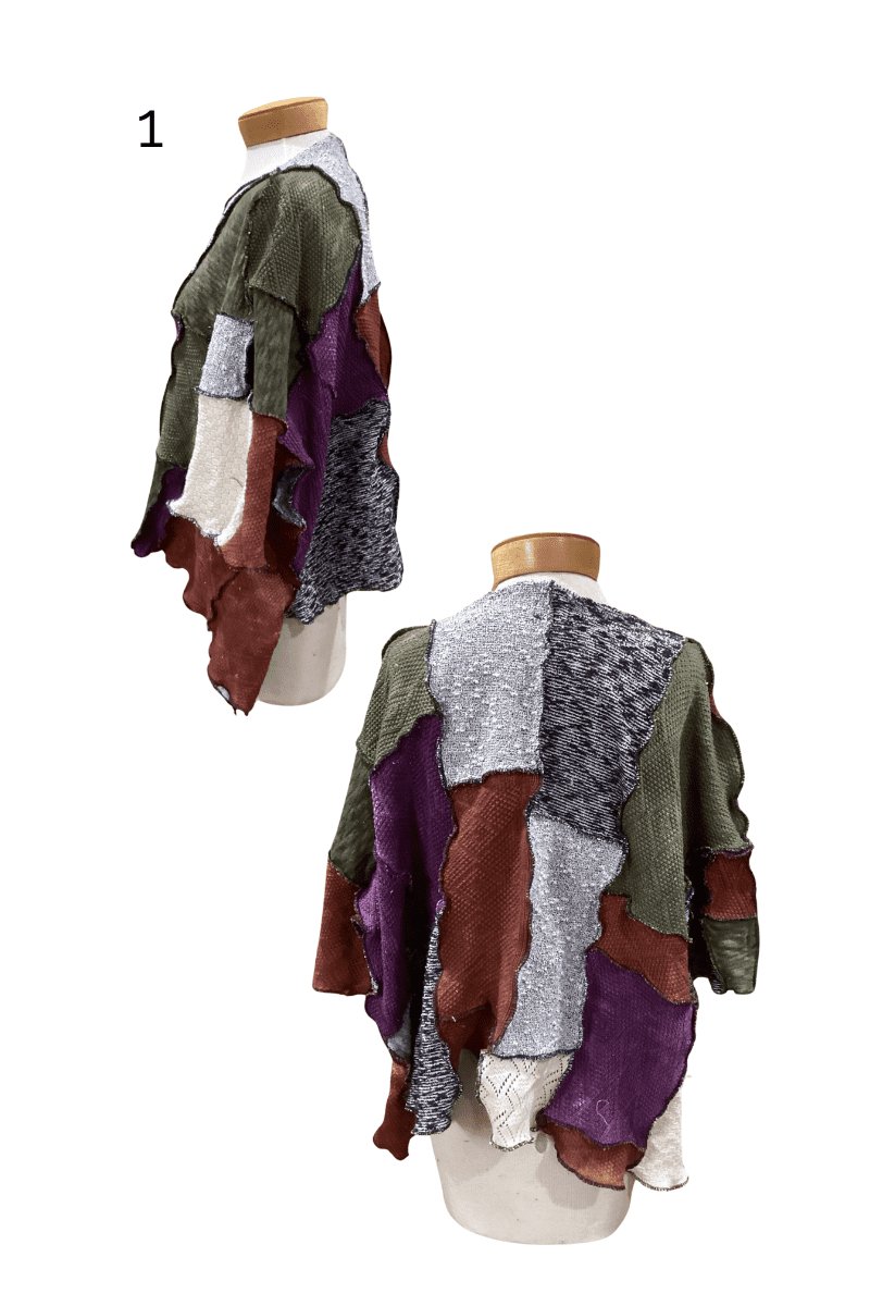 Colorful Patchwork Sweater - Steel Pony