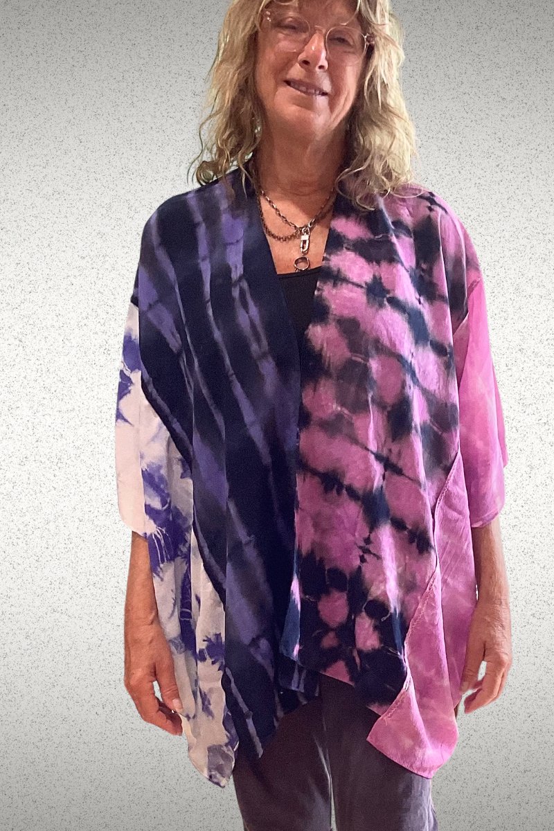 Mantra Kimono Jacket of Many Colors - Steel Pony