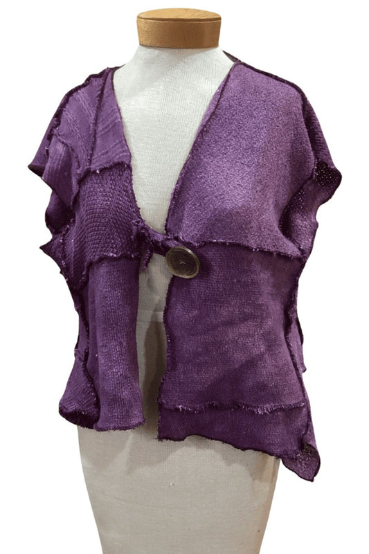 Patchwork Sweater Vest - Steel Pony