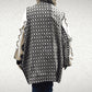 Patterned One Size Coat - Steel Pony