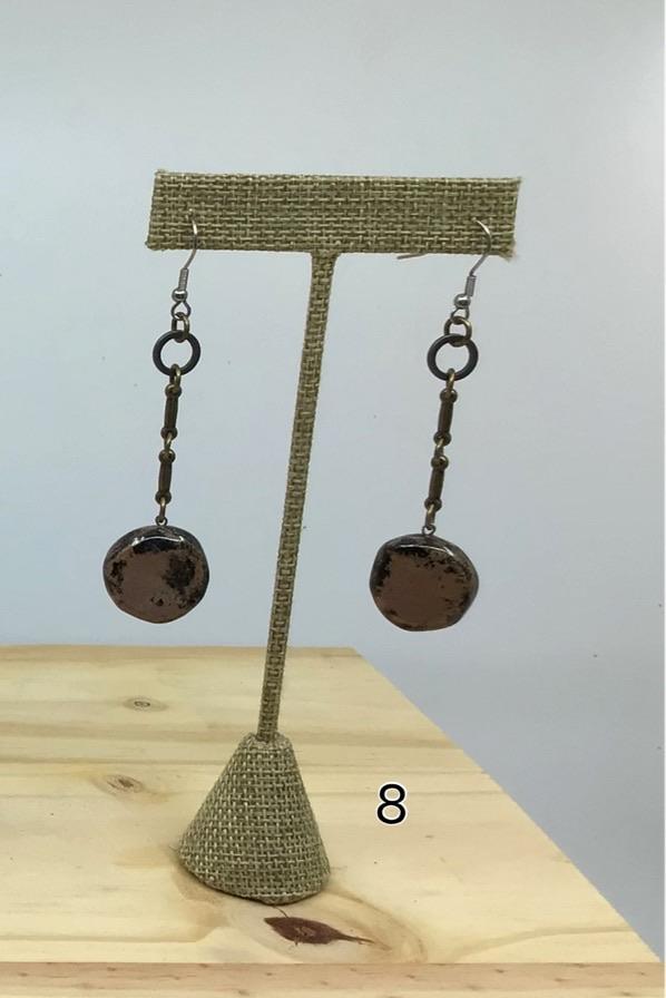 Pottery Earrings - Steel Pony