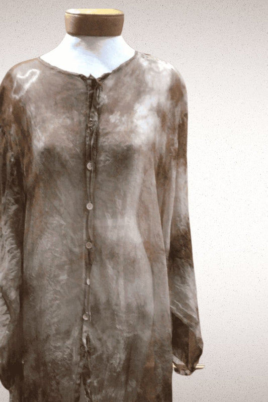 Silk Organza Duster - Steel Pony