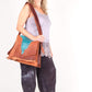 Turquoise Alligator Laptop Bag - Steel Pony