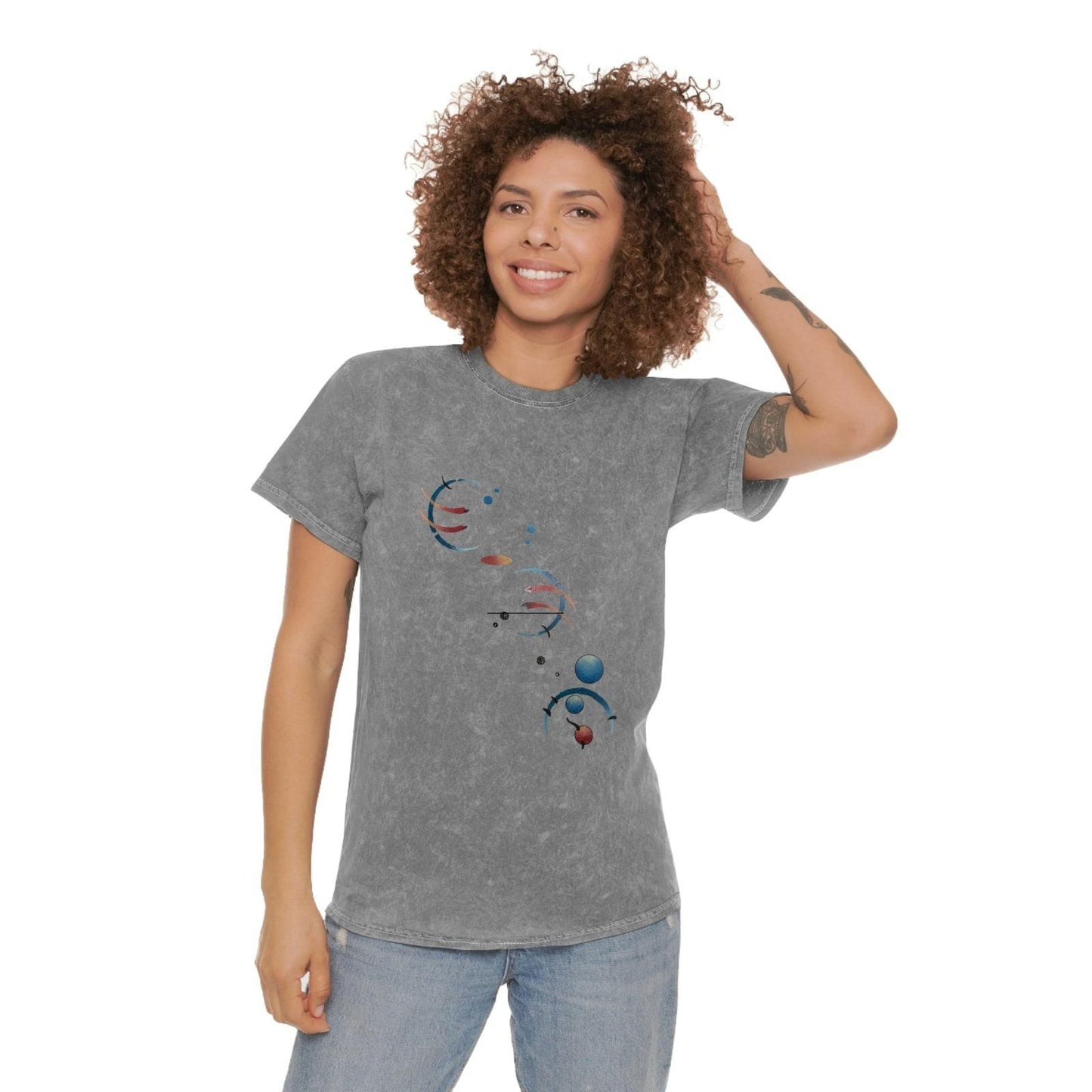 Unisex Mineral Wash T - Shirt tailwinds - Steel Pony