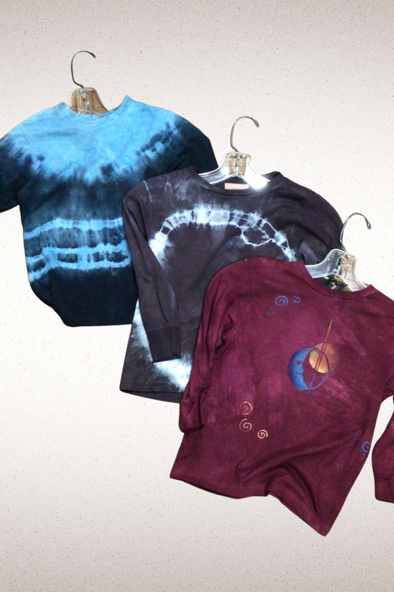 Kids Long Sleeve Hand dyed T shirts