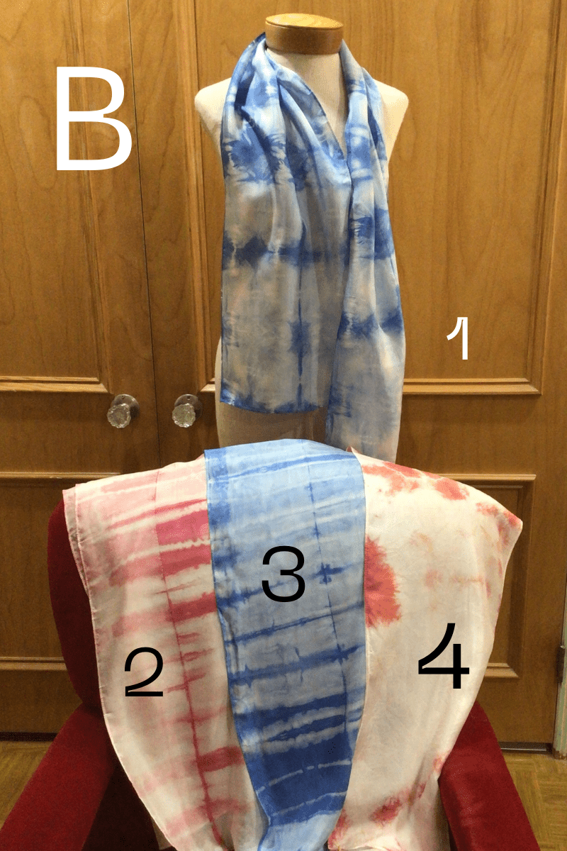 hand dyed silk scarves