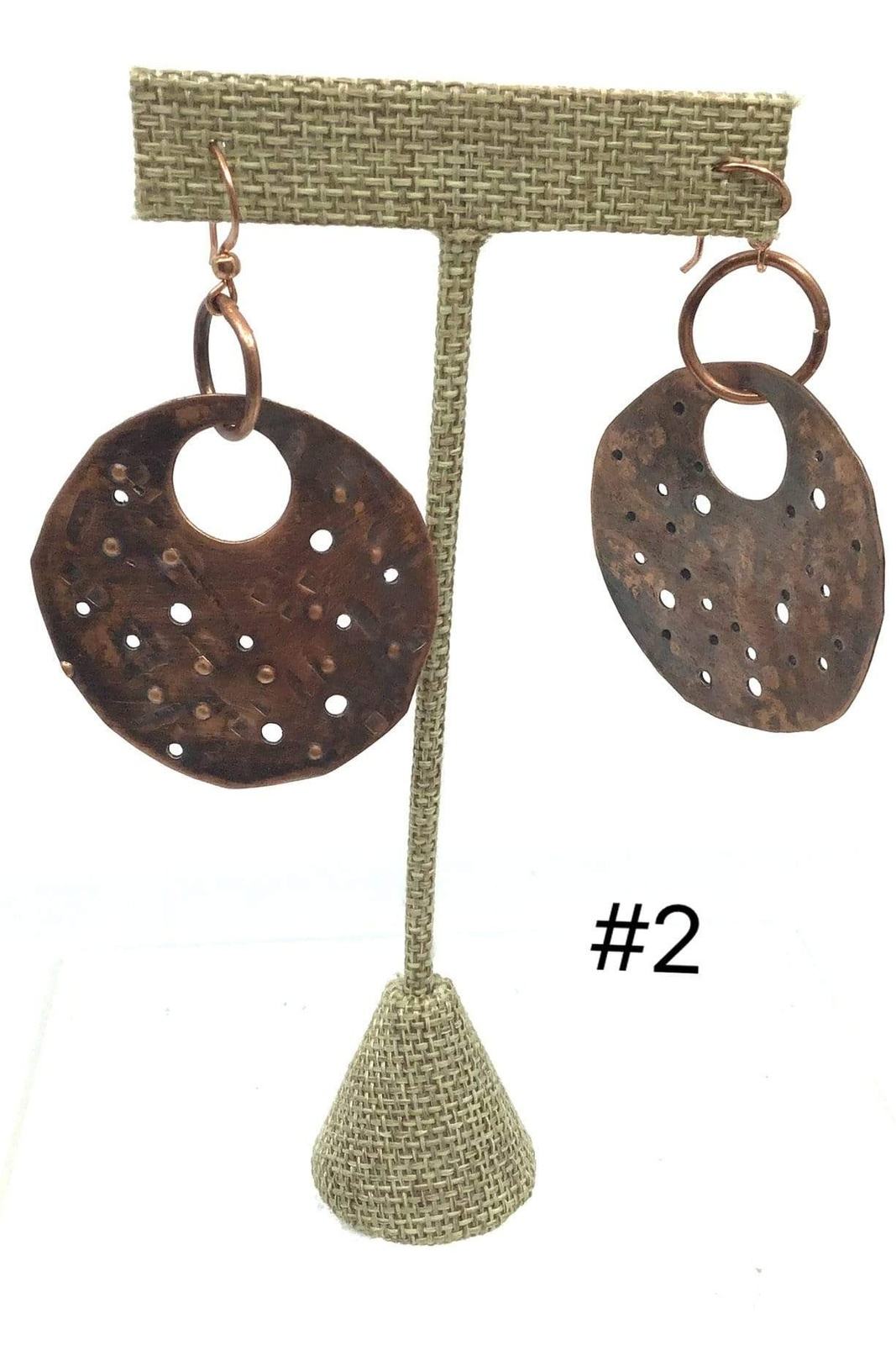 Copper earrings