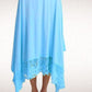 Steel Pony Small / Sky Margarite Modal Skirt with Lace on the Rack