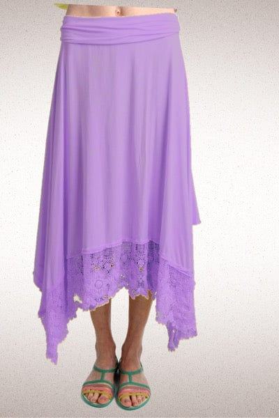 Margarite Modal Skirt with Lace on the Rack